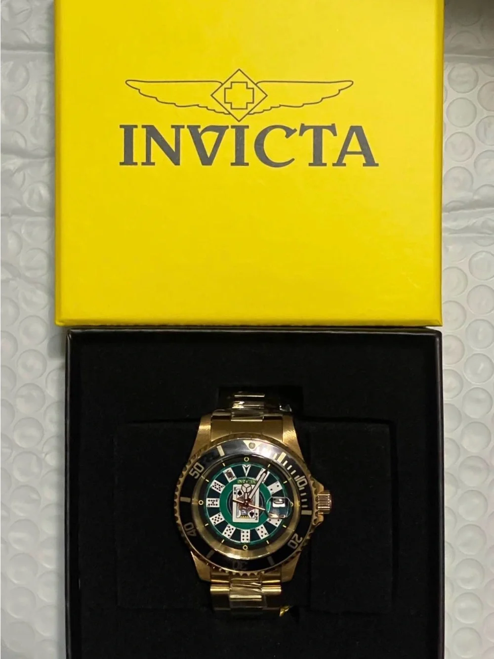 Invicta Pro Diver House of Cards Men's Watch - 40mm. Gold